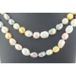 36 Inch Freshwater Baroque Shaped Cultured 8.0 - 8.5mm Pearl Necklace