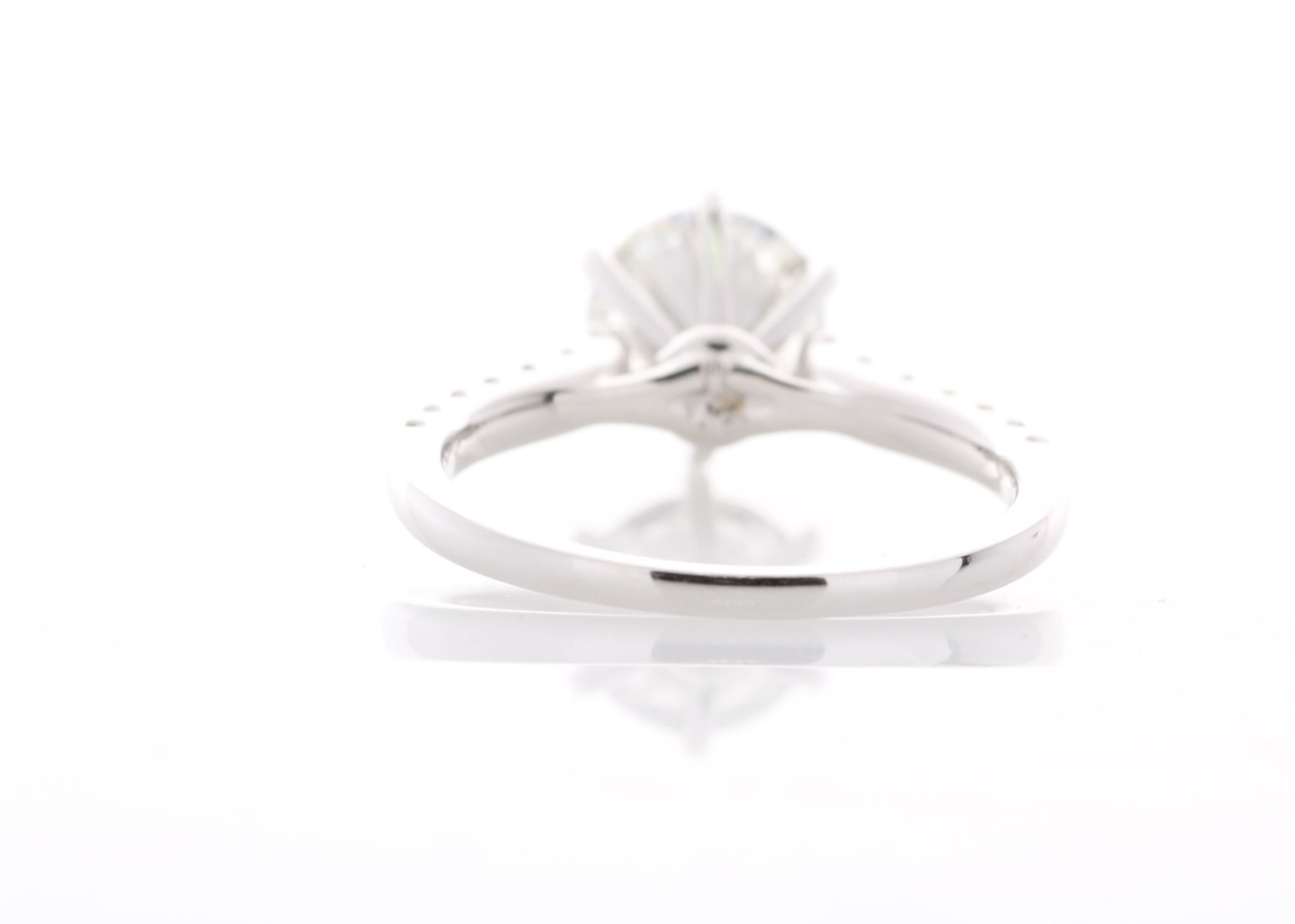 18ct White Gold Single Stone With Stone Set Shoulders Diamond Ring (1.56) 1.85 Carats - Image 3 of 5