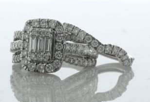 14ct White Gold Diamond Ring Set 2.00 Carats