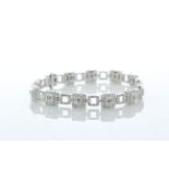 14ct White Gold Full Eternity Diamond Bracelet 3.80 Carats