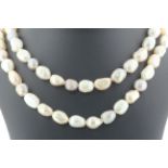 36 Inch Freshwater Baroque Shaped Cultured 8.0 - 8.5mm Pearl Necklace