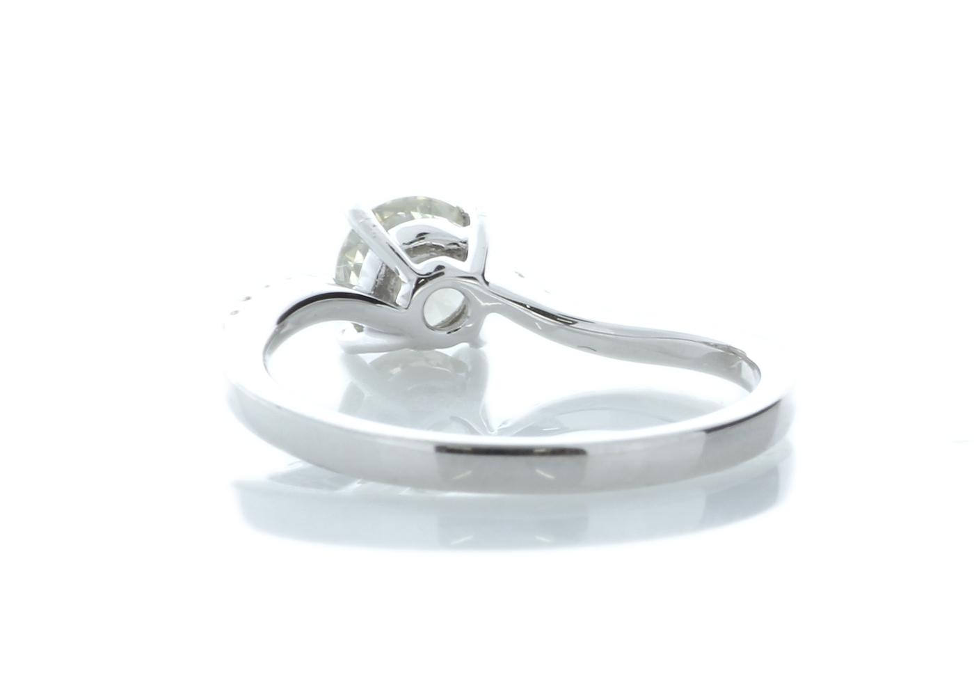 18ct White Gold Single Stone Claw Set With Stone Set Shoulders Diamond Ring (0.60) 0.74 Carats - Image 3 of 5