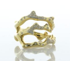 18ct Yellow Gold Ippolita Diamond Ring 0.75 Carats