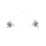 18ct White Gold Diamond And Opal Stud Earring 0.20 Carats