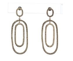 18ct Rose Gold Diamond Drop Earrings 2.32 Carats