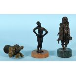 Bronzefiguren, 3 Stück