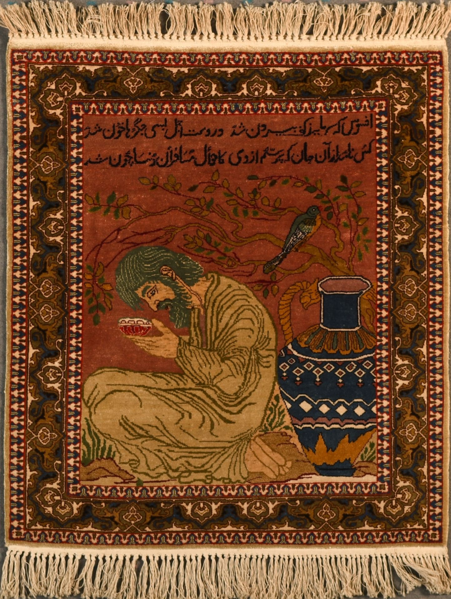 Bilder-Wandteppich, Kashmir, 63 x 75 cm