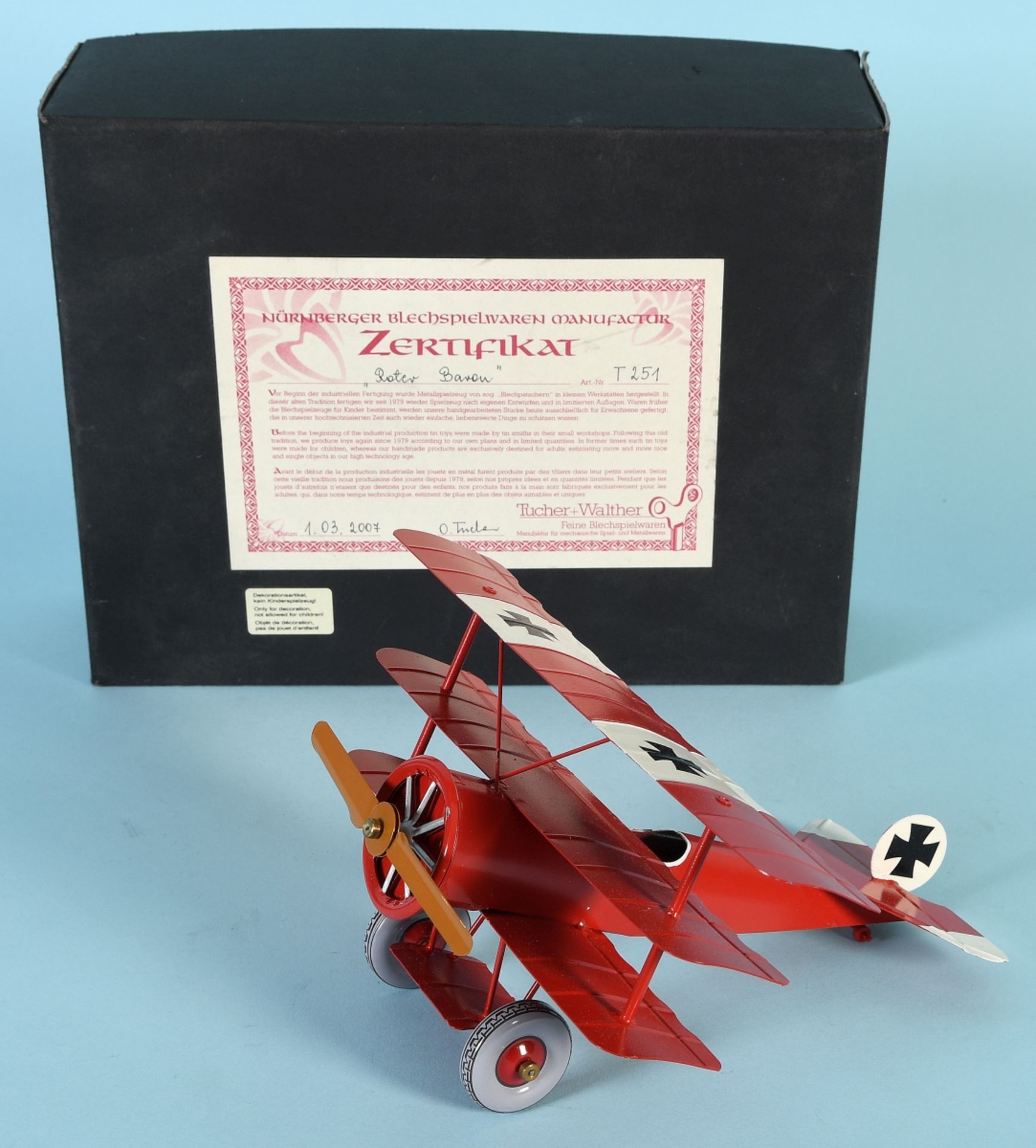 Modellflugzeug "Tucher & Walther" - Roter Baron - Bild 2 aus 2
