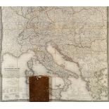 Landkarte "Post-Karte von ganz Deutschland und Italien..."