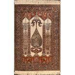Seiden-Gebets-Kashmir, 123 x 188 cm