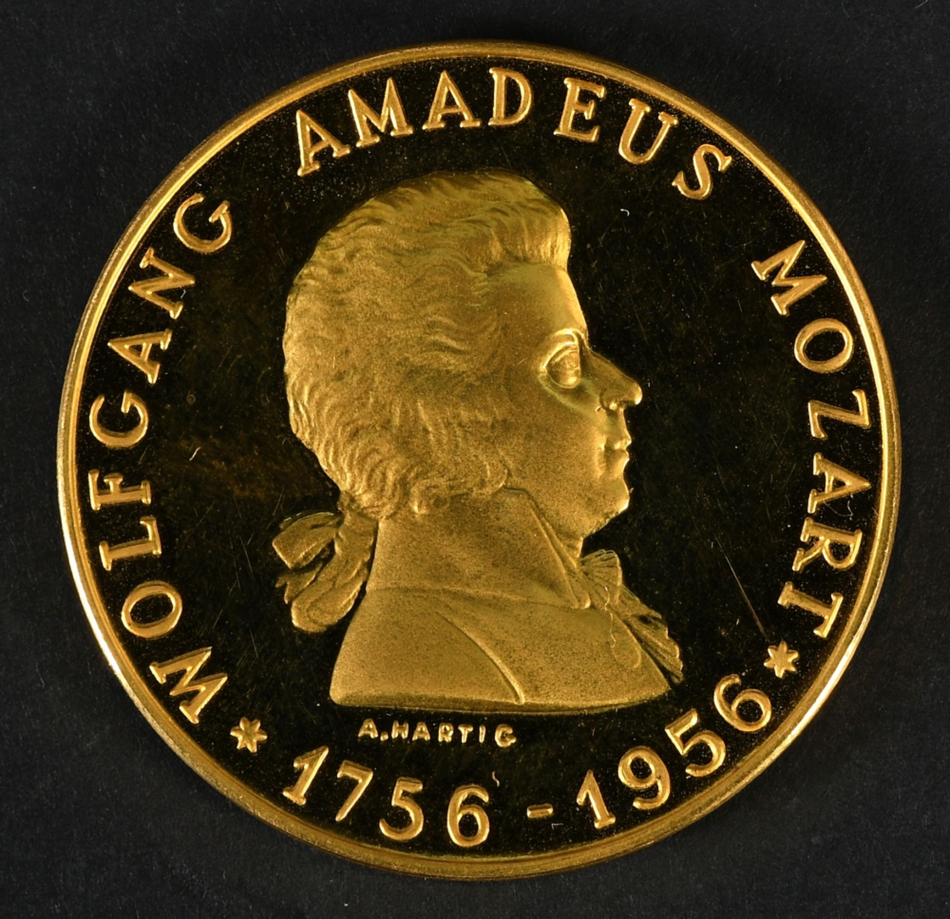 Medaille - Goldmedaille "200. Geburtstag Wolfgang Amadeus Mozart" - Bild 3 aus 3