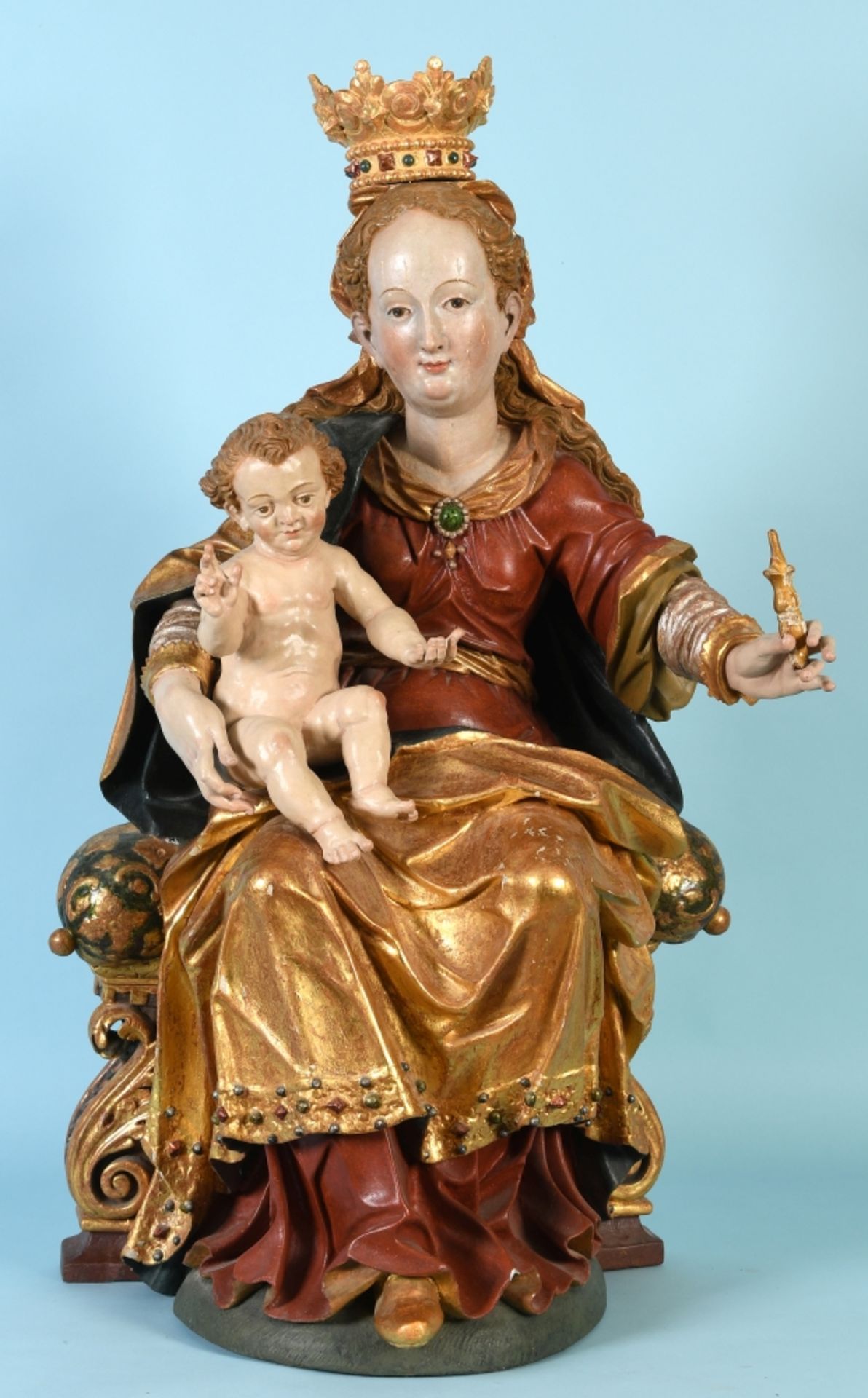 Thronende Madonna mit Kind - Bild 2 aus 2