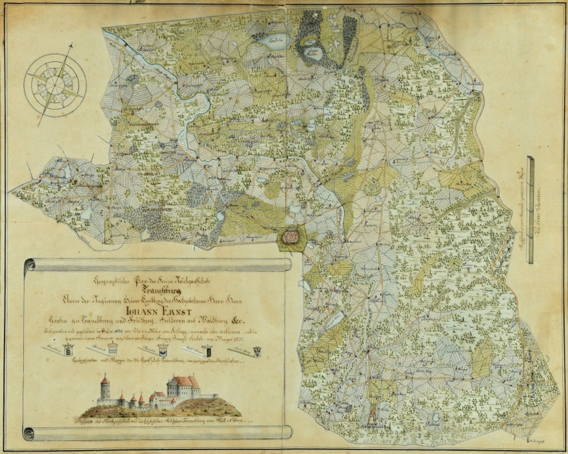 Landkarte "Geographischer Plan der Freien Reichsgraffschaft Trauchburg" - Bild 2 aus 2