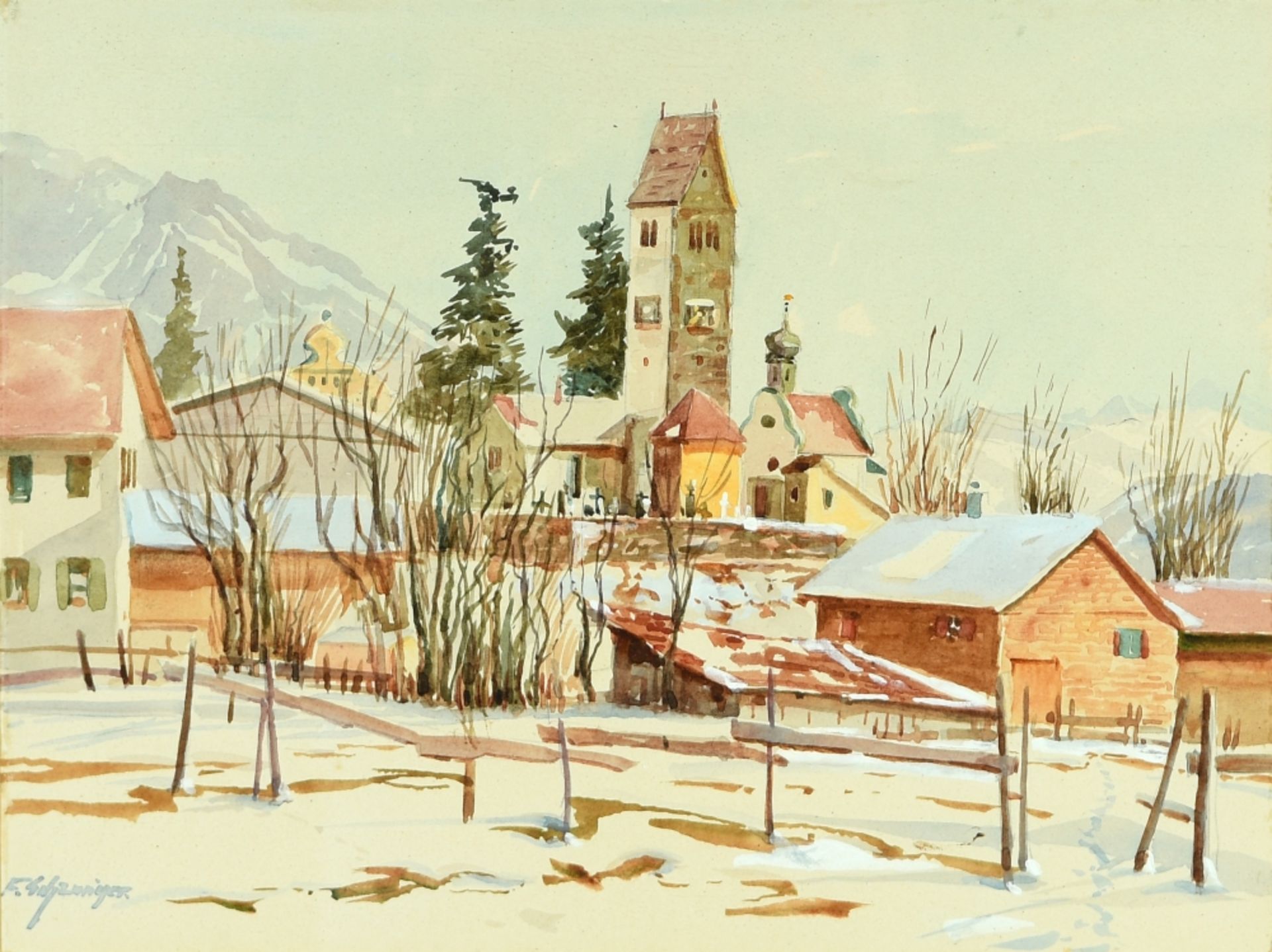 Schwaiger, Fritz, 1878 Weicht/Kaufbeuren - 1953 Immenstadt - Bild 2 aus 2