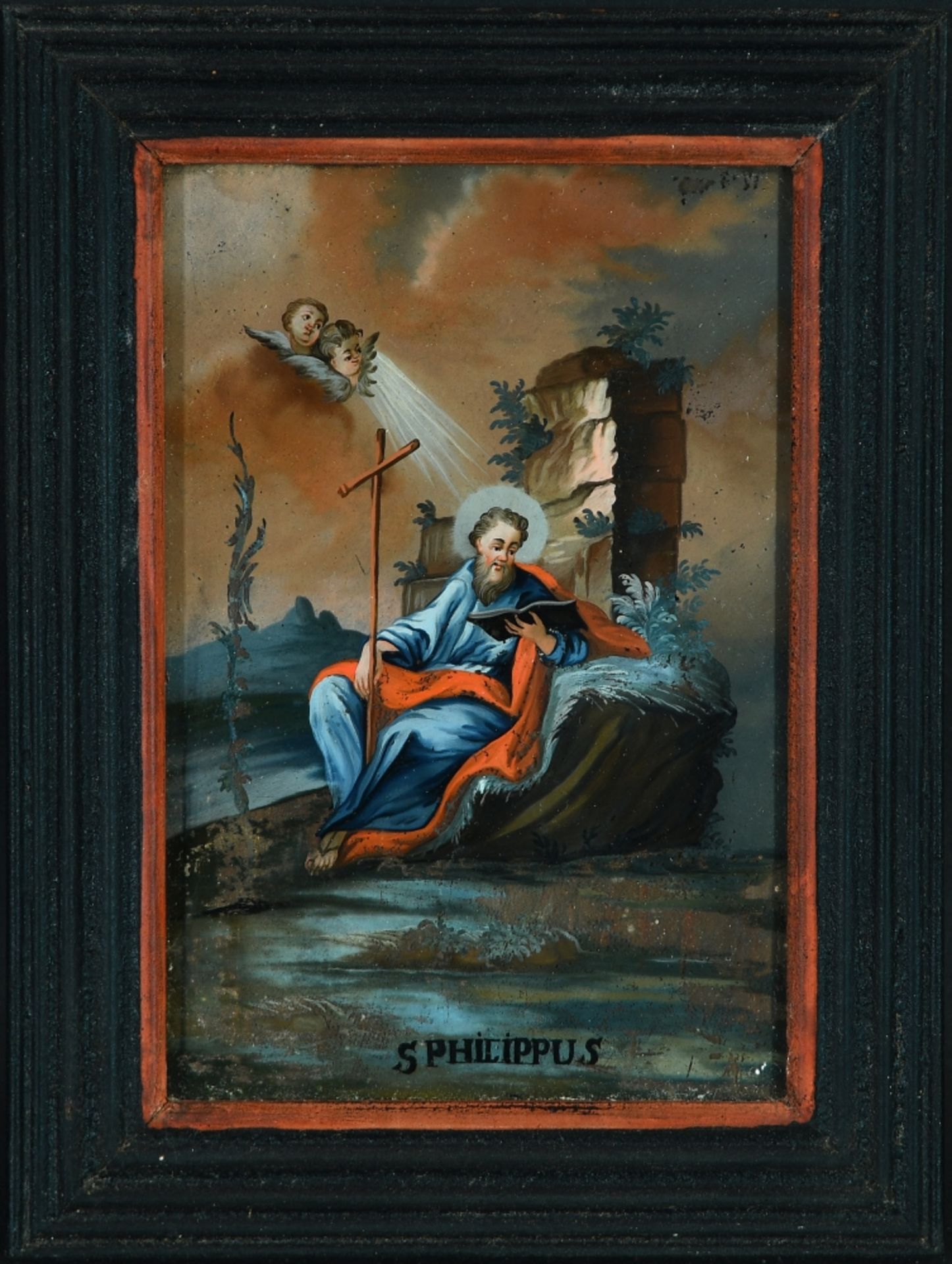 Hinterglasmalerei "S. Philippus"