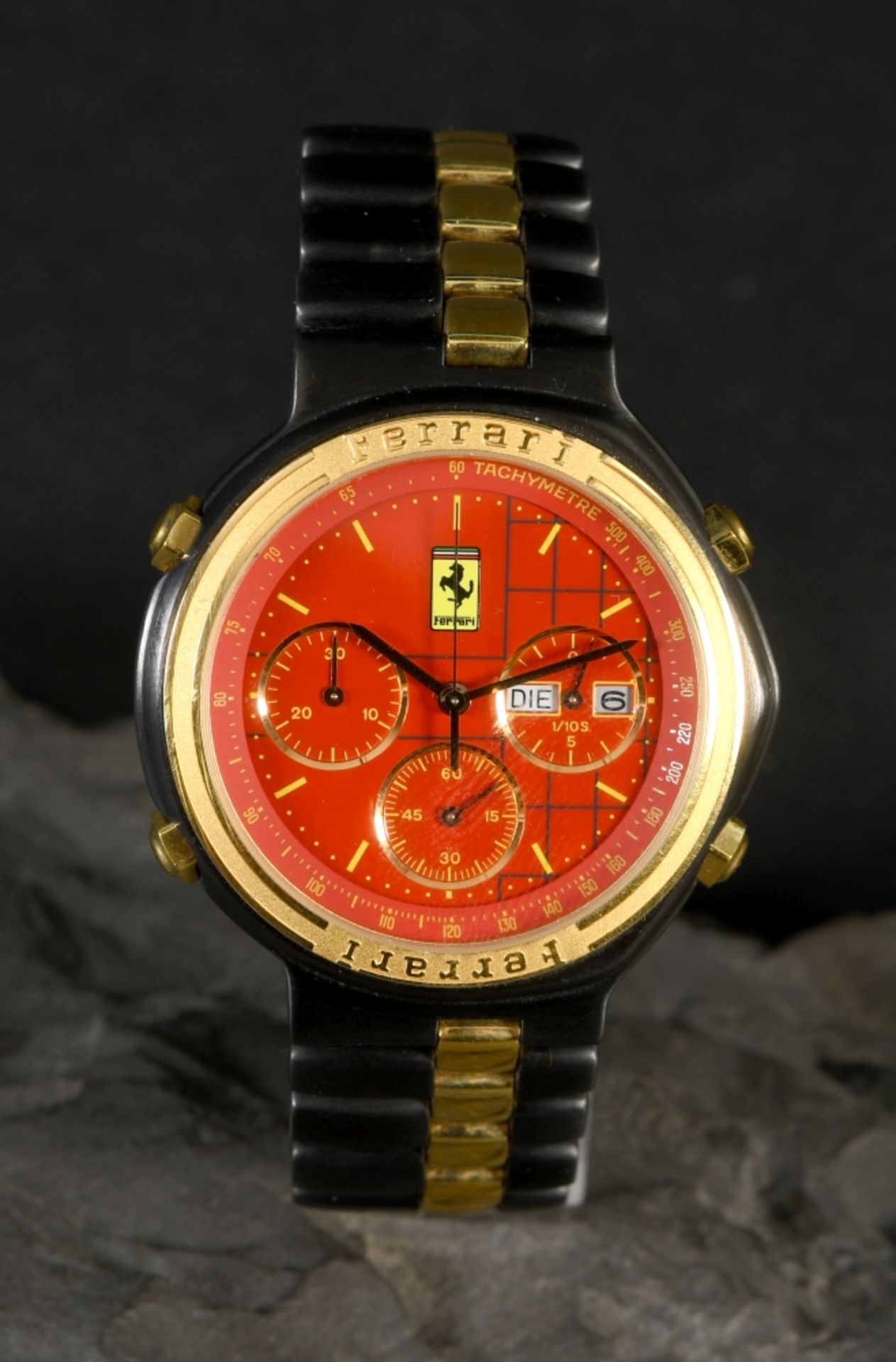 Herrenarmbanduhr mit Chronograph, Cartier für Ferrari