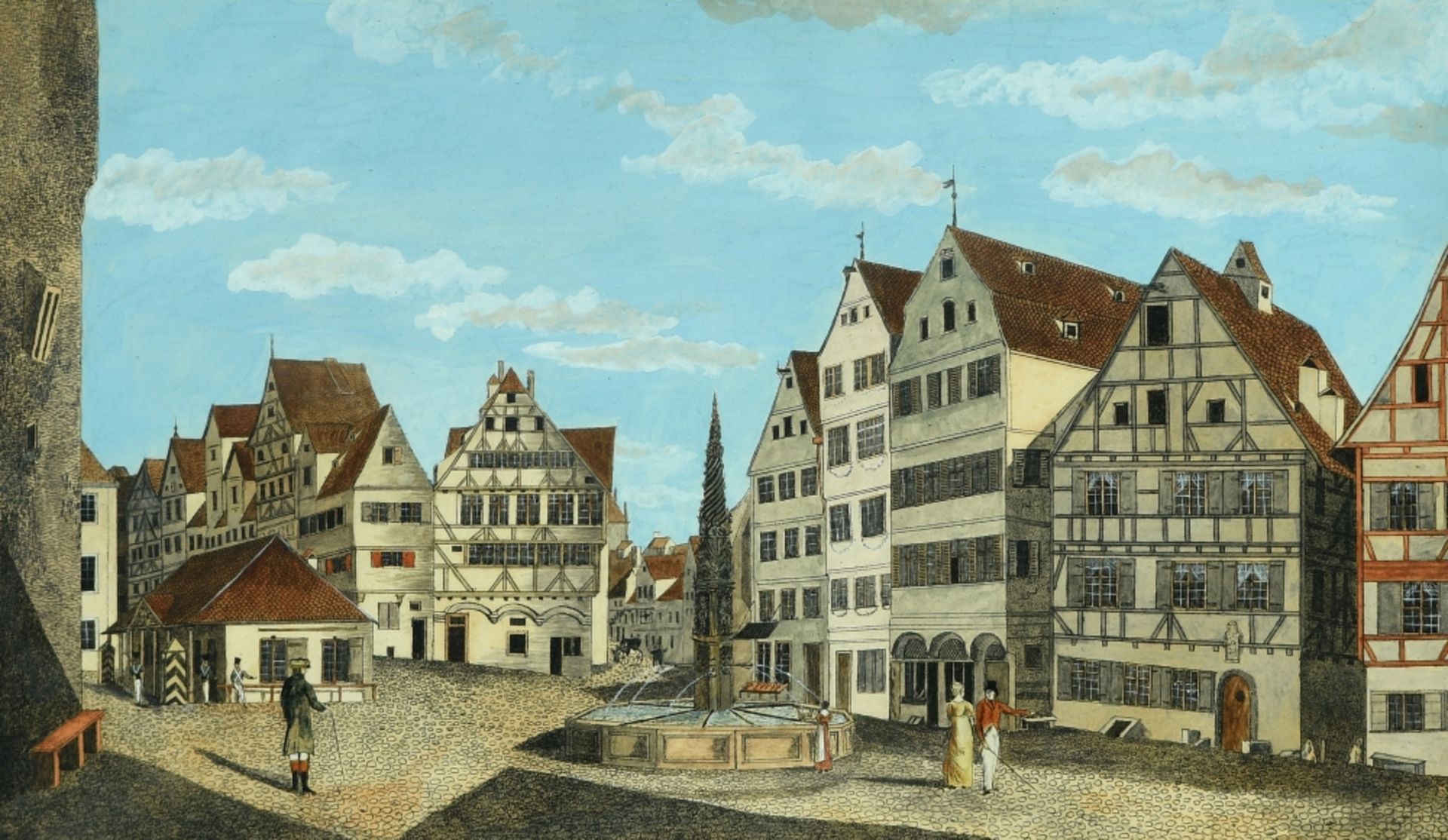 Ulm, Marktplatz mit Fischkastenbrunnen - Image 2 of 2