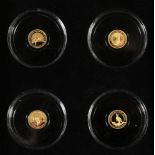 Münzen, 4 Stück - Goldmünzen "Smart Collection - Känguru 1993-2018"