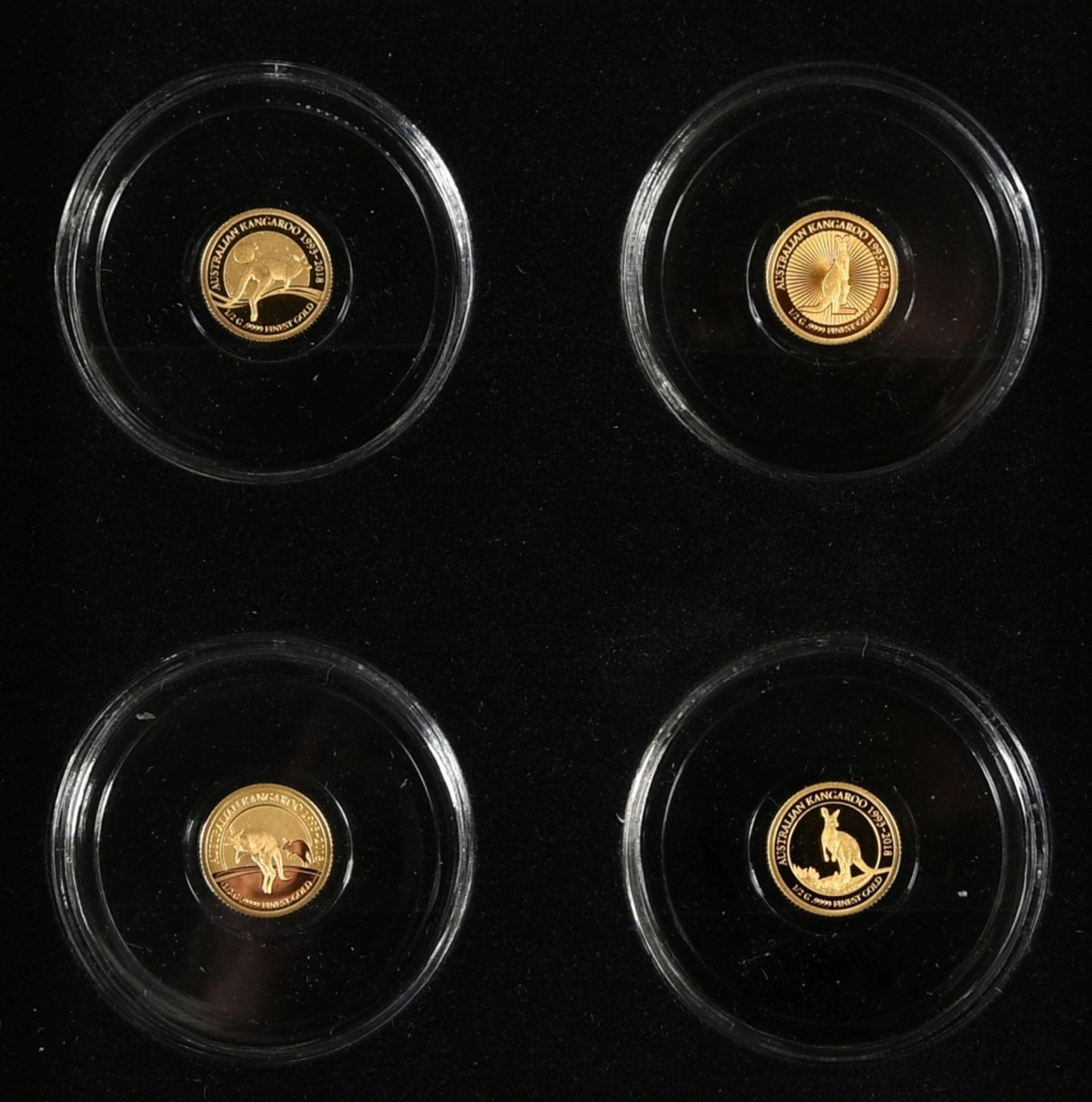 Münzen, 4 Stück - Goldmünzen "Smart Collection - Känguru 1993-2018"