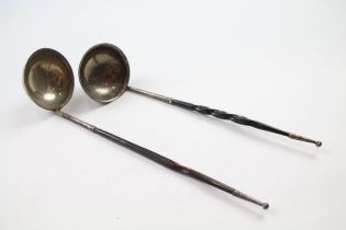 2 x Antique .925 Sterling Silver Small Ladles Inc Bayleen Handle Etc (39g) // In antique condition