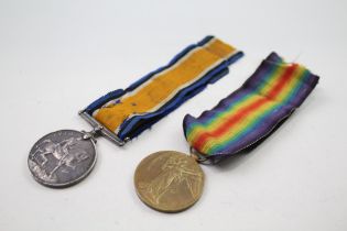 WW1 Medal Pair & Original Long Ribbons // Named - 266709 PTE. R. J. McConachie Seaforth