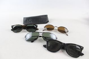 Collection of Designer RayBan Sunglasses Inc Cases Etc x 4 // Items are in previously owned