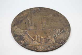 WW1 Bronze Death Plaque Named Albert Bertie Clarke // In antique condition Signs of use & age Please