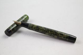 Vintage PARKER Victory Green Fountain Pen w/ 14ct Gold Nib WRITING // Dip Tested & WRITING In