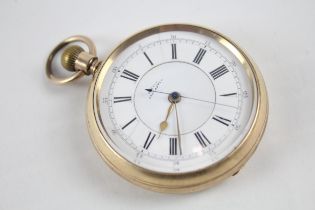 W. Bell Gents Vintage Rolled Gold Centre Seconds Pocket Watch Hand-wind WORKING // W. Bell Lancaster