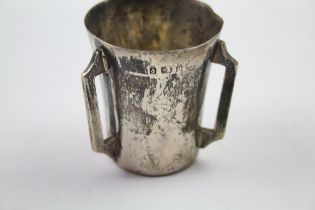 Antique Victorian 1904 Birmingham Sterling Silver Triple Handled Cup (59g) // Maker - Unidentifiable