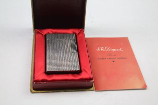 Vintage S.T DUPONT Paris Silver Plated Cigarette Lighter Boxed - 2677BV (90g) // UNTESTED In