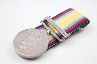 ERII Gulf War Medal Named 24755391 PTE. A. Robin. Q O Highlands // In vintage condition Signs of use