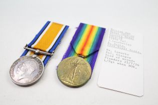 WW1 Casualty Medal Pair Named 12917 Cpl. J Leadbetter R. Scots. // In antique condition Signs of use