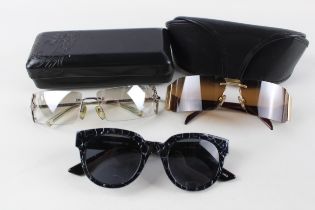 Collection of Designer Sunglasses Inc Alexander McQueen, Moschino, Versace x 3 // Items are in