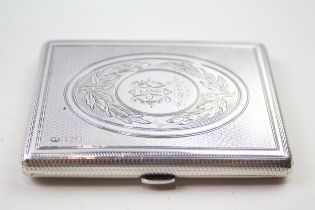 Antique Victorian Hallmarked 1877 London Sterling Silver Calling Card Case 125g // w/ Personal