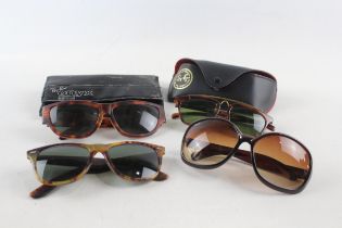 Collection of Designer RayBan Sunglasses Inc Cases Etc x 4 // Items are in previously owned