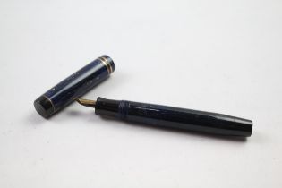 Vintage PARKER Duofold Navy Fountain Pen w/ 14ct Gold Nib WRITING // Dip Tested & WRITING In vintage