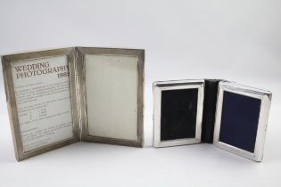 2 x Vintage Hallmarked .925 Sterling Silver Double Photograph Frames (493g) // In vintage