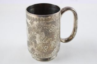 Antique Victorian 1894 Birmingham Sterling Silver Christening Cup (122g) // w/ Vacant Cartouche