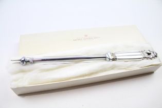 Vintage GEORG JENSEN Stamped .925 Sterling Silver Handled Wire Cheese Slice 98g // w/ Box, Acorn