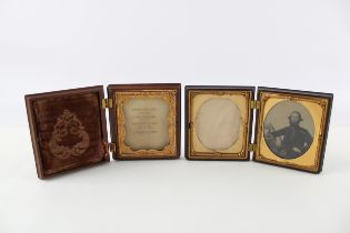 2 x Antique Victorian Daguerreotype Cased & Photograph of Gentleman // In antique condition Signs of