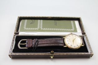 SMITHS ASTRAL Gents Vintage Gold Tone WRISTWATCH Hand-wind WORKING Boxed // SMITHS ASTRAL Gents