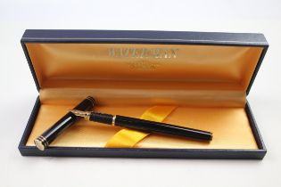 WATERMAN Ideal Black Lacquer Fountain Pen w/ 18ct Gold Nib WRITING Original Box // Dip Tested &