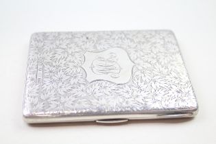 Victorian 1896 Birmingham Sterling Silver George Unite Cigarette Case (106g) // w/ Engraved