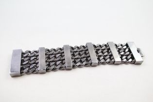 Silver tone chain bracelet by designer Burberry (214g)