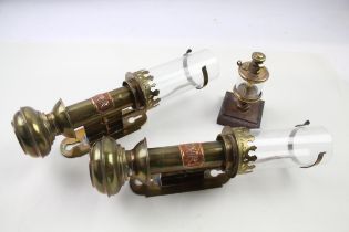 Antique GWR Railway Carriage Lamps & D T Williams Mounted Valve No1 // Items in antique condition