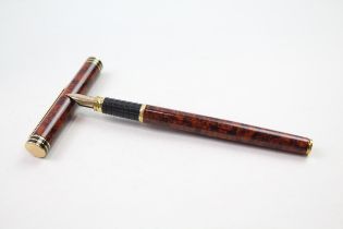 Vintage WATERMAN Exclusive Brown Lacquer FOUNTAIN PEN w/ 18ct Gold Nib // Vintage WATERMAN Executive