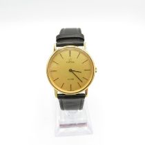 Men's Boxed Geneva Omega Wristwatch. Runs but not time tested //