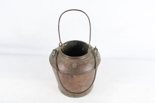 Antique Scottish Copper Glue Pot By John Philips & Makers // Approx Dimensions: Height: 18 cm
