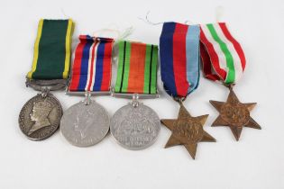 WW.2 Territorial Medal Group Inc. Italy Star Etc Territorial Named 4610809 Pte. // WW.2